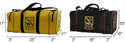 Custom Sports Bags Dimensions